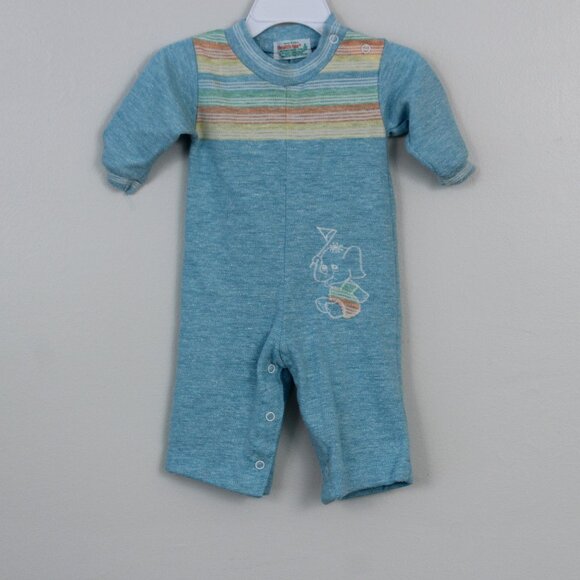 1970s/1980s Healthtex 6m Footless Embroidered Romper - Picture 1 of 4
